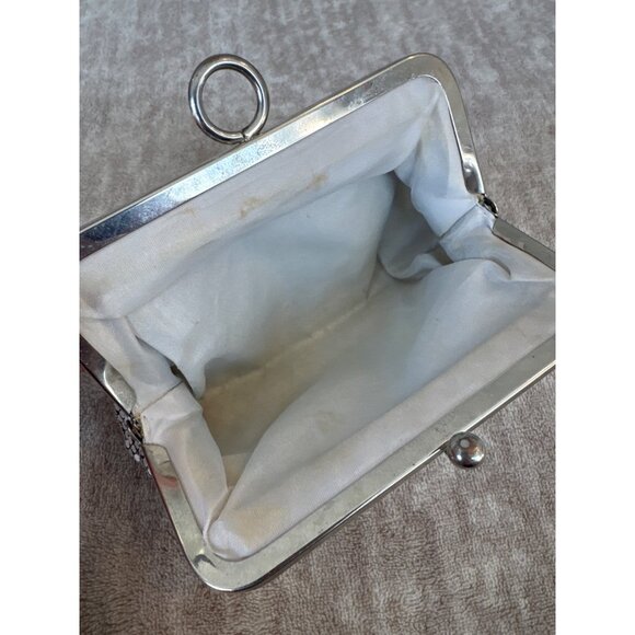 Vintage Silver Mesh Handbag Clutch for Formal Club Hoco - Picture 5 of 5